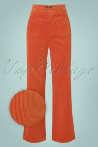 Surkana - Betsy Wide Trousers Années 70 en Orange