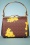 Collectif Clothing - 60s Carrie Autumnal Bloom Bag in Burgundy 5