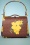 Collectif Clothing 60s Carrie Autumnal Bloom Bag in Burgundy