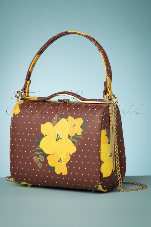 Collectif Clothing - Carrie Autumnal Bloom Tasche in Burgund 2