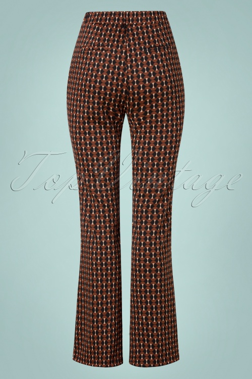 Surkana - 70s Pip High Waist Trousers in Black and Brown 3
