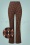 70s Pip High Waist Trousers in Black and Brown