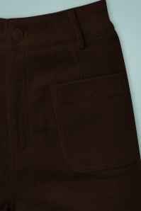 Surkana - Betsy Wide Trousers Années 70 en Brun Chocolat 2
