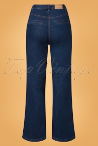 Surkana - 70s Betsy Wide Trousers in Blue Denim 3