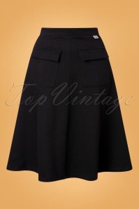 60s Jane Jacquard Skirt in Black
