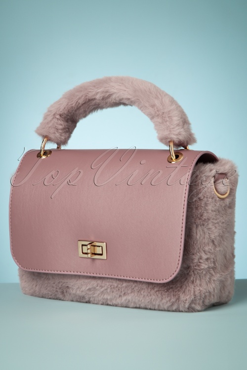 Amici - 50s Hepburn Bag in Dusty Pink 5