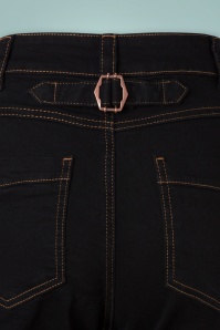 Queen Kerosin - 50s Workwear Denim Pants in Black 4