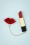 Lipstick Brooch Années 50 en Rouge et Doré