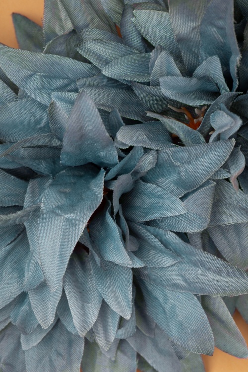 Collectif Clothing - Billie Hair Flower Années 50 en Bleu Grisâtre 2