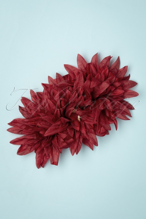 Collectif Clothing - Billie Hair Flower Années 50 en Rouge