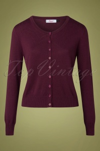 Banned Retro - 50s Winter Storm Cardigan in Burgundy