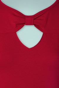 Banned Retro - Queen Bow top in rood 3