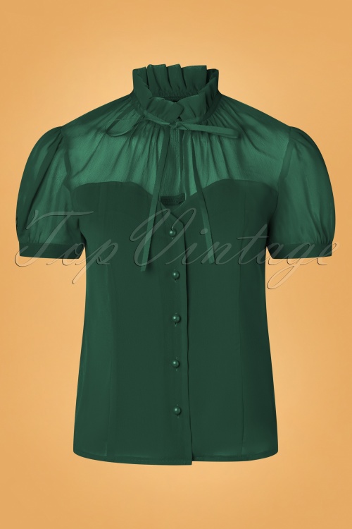 Vixen - VV X Acid Doll blouse in groen