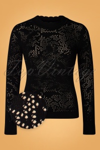 Vixen - Woodland Witch Sweater Années 50 en Noir