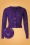 50s Chunky Knit Cardigan in Purple