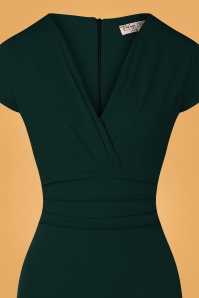 Vintage Chic for Topvintage - 50s Vivien Pencil Dress in Forest Green 4