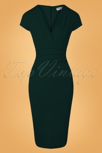Vintage Chic for Topvintage - Vivien Pencil Dress Années 50 en Vert Sapin 2