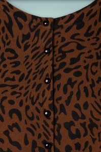 Vixen - 50s Petra Leopard Cardigan in Brown 3