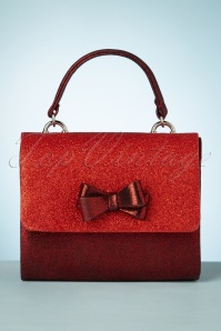Ruby Shoo - 50s Redondo Handbag in Red Glitter 3