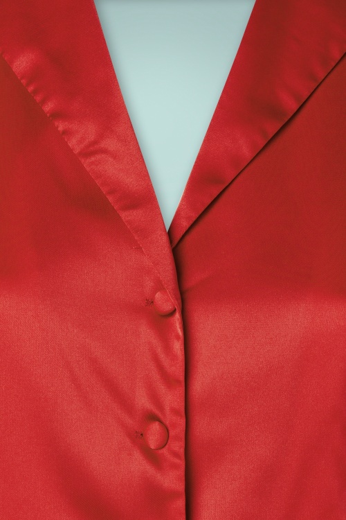 Vixen - Shelley blouse met pofmouwen in rood 3