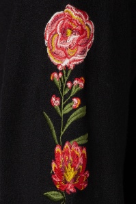 Vixen - 50s Senne Floral Cardigan in Black 4