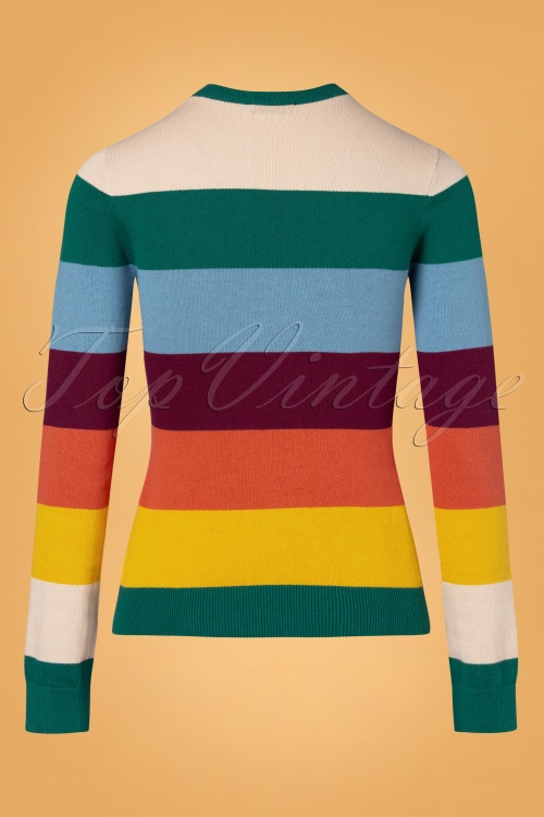 Bright and Beautiful - 70s Sabrina Woodland Rainbow Jumper in Multi 2