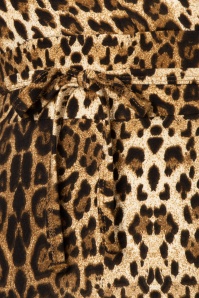 Smashed Lemon - 60s Leny Leopard Dress in Brown 4