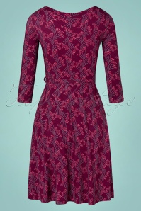 Lykka du Nord - 60s Charlette Asian Dress in Burgundy 4