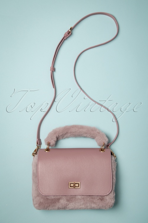Amici - 50s Hepburn Bag in Dusty Pink 3