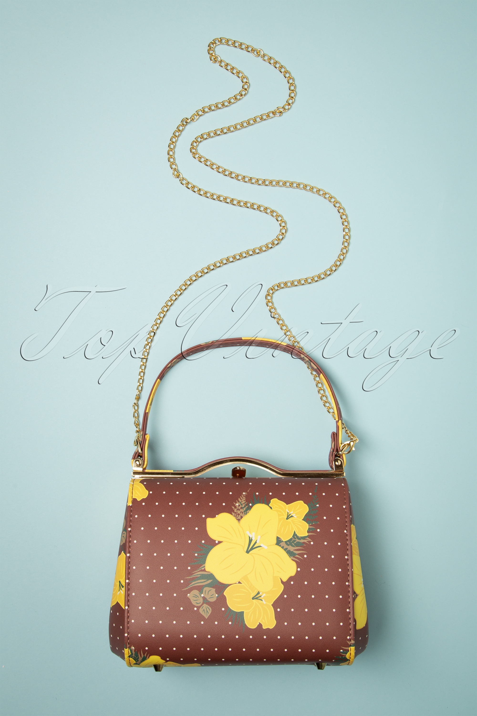 Collectif Clothing Carrie Autumnal Bloom Tasche in Burgund Einkaufen bei Topvintage