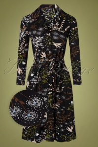 Pretty Vacant - Gertie Forest Dress Années 70 en Noir