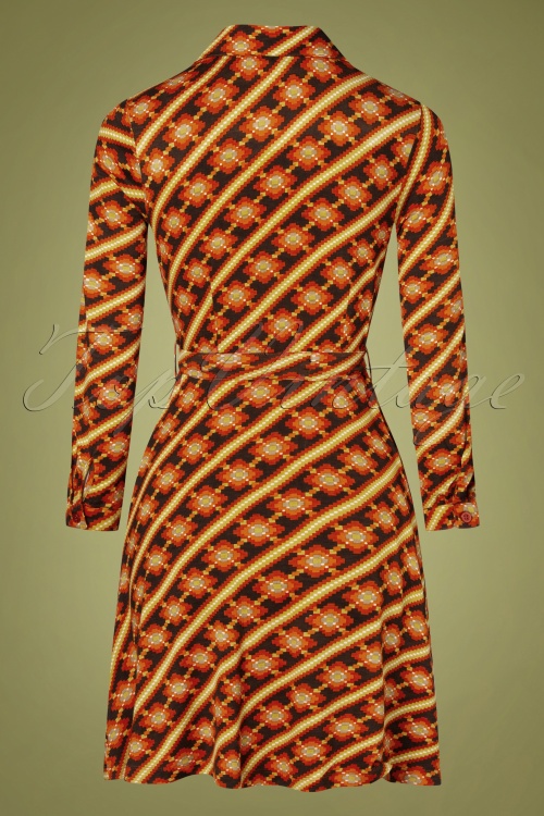 Pretty Vacant - 60s Tiffany Stickle Bricks Dress in Orange 2