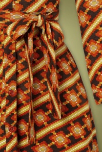 Pretty Vacant - 60s Tiffany Stickle Bricks Dress in Orange 5