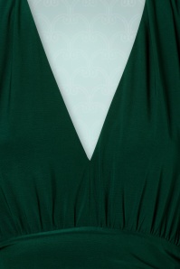Vintage Diva  - The Harlow Pencil Dress in Dark Green 5