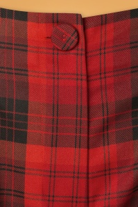 Vixen - 50s Senna Plaid Trousers in Red 3