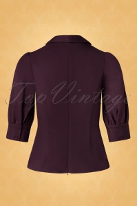 Vintage Diva  - The Laura Lee blouse in aubergine 4