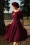 The Graziella Swing Dress in Burgundy Red