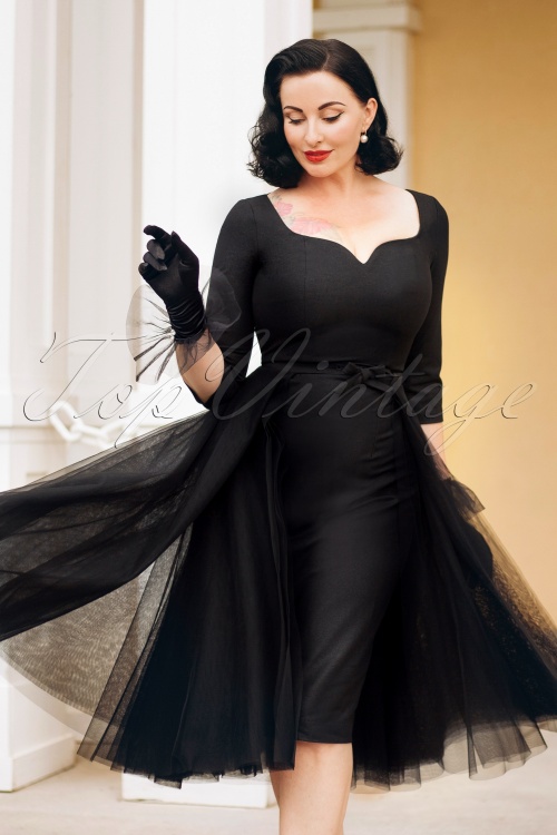 Vintage Diva | El vestido de tubo Patrizia en negro