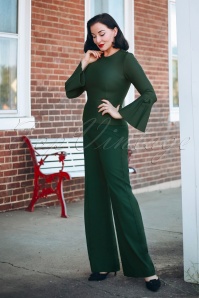 Vintage Diva  - The Tawny Trousers in Rich Green 2