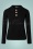 Carlie Button Sweater Années 50 en Noir