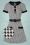 60s Coco Houndstooth Dress in Black and White