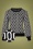 Babette Sweater Années 60 en Noir et Blanc