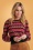 Vania Zig Zag Sweater Années 60 en Multi