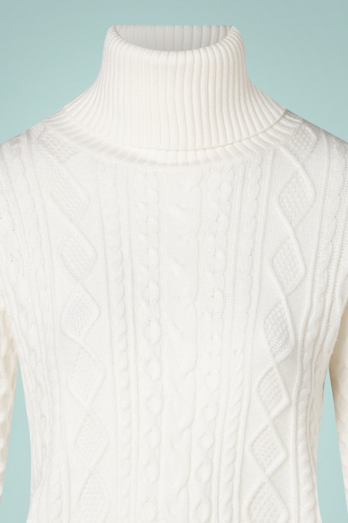 Smashed Lemon - 60s Olly Rollneck Sweater in Off White 3