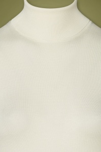 Smashed Lemon - 60s Teresia Rollneck Top in Off White 4