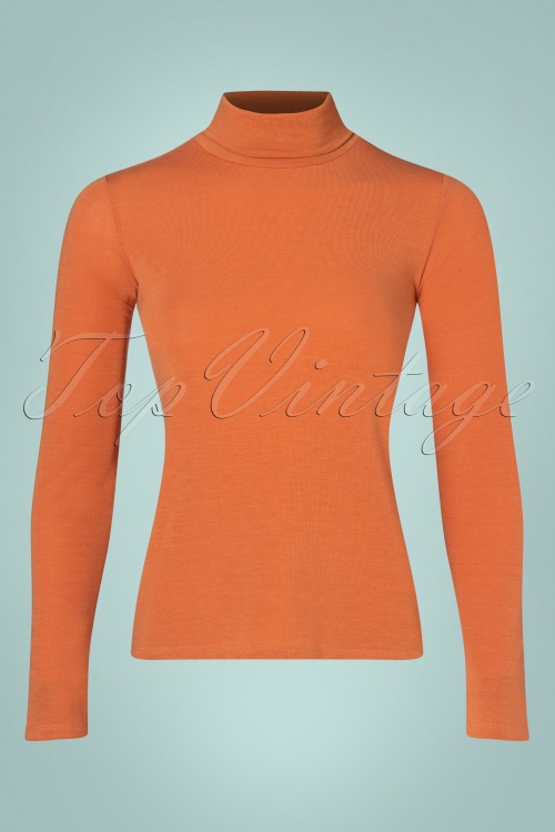 Compania Fantastica - Chiloe Rollkragen Shirt in Orange