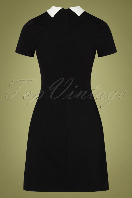 Vintage Chic for Topvintage - Rizza Retro jurk in zwart 4