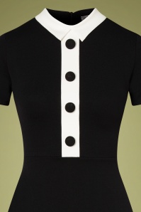 Vintage Chic for Topvintage - Rizza Retro jurk in zwart 2
