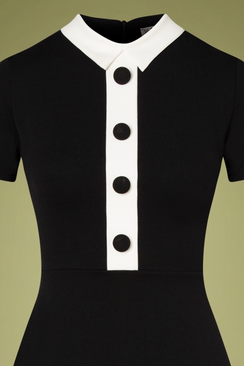 Vintage Chic for Topvintage - 60s Rizza Retro Dress in Black 2