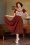 50s Mandisa Dora Feminine Tartan Swing Dress in Choko